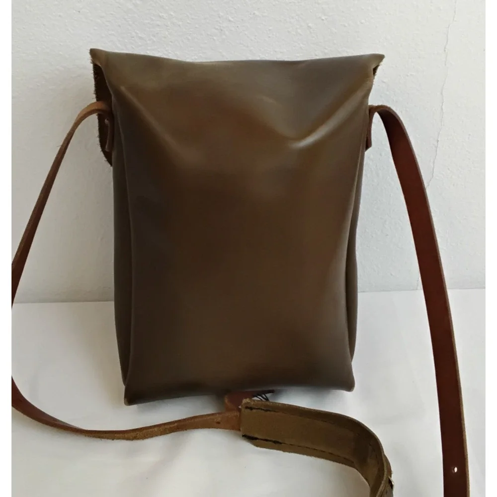 Goertzen Adventure Equipment Leather Field Bag Brown Montana Handmade #J5743
